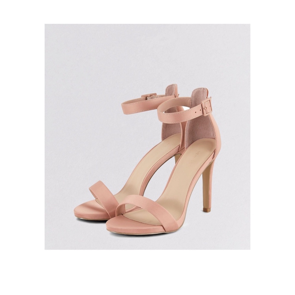 Rose gold heels shoes New look size US 7  KU 5